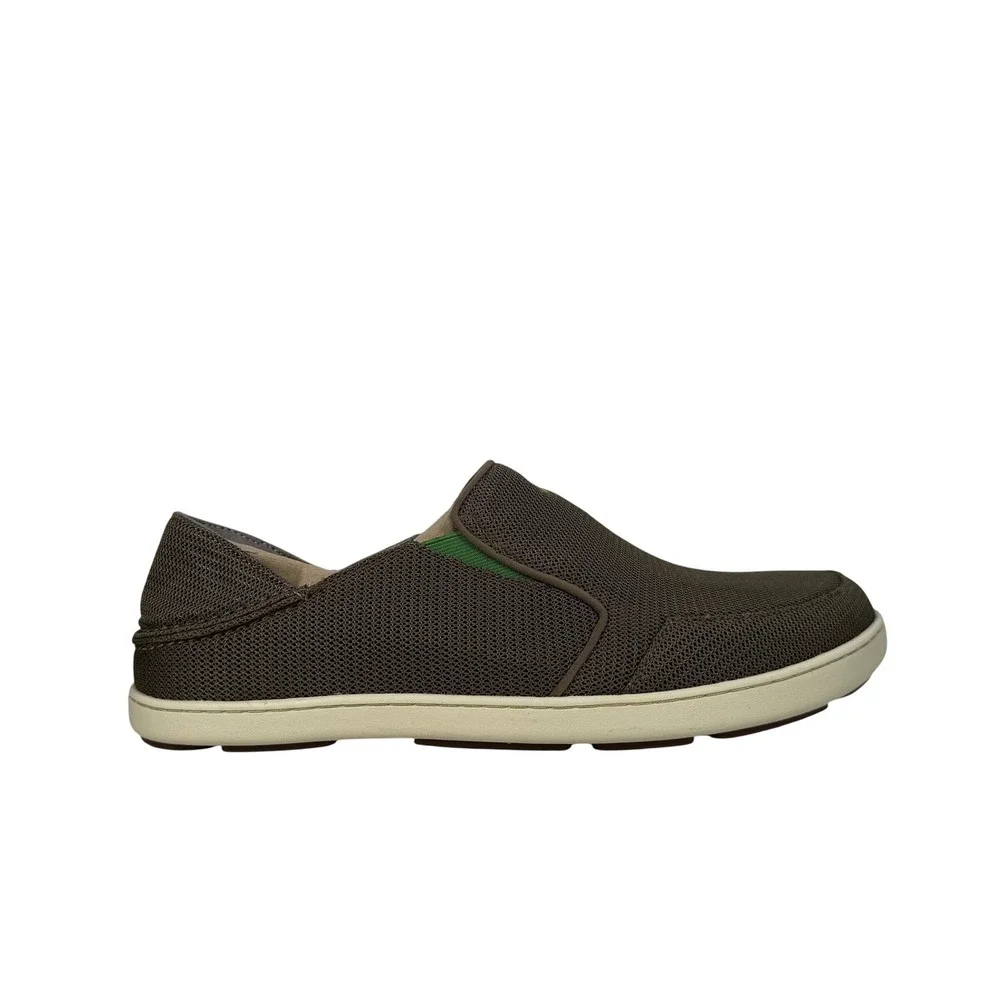 OluKai Nohea Mesh Slip On Shoes Mens 11.5 Mustang Lime Peel Comfort Casual 10188